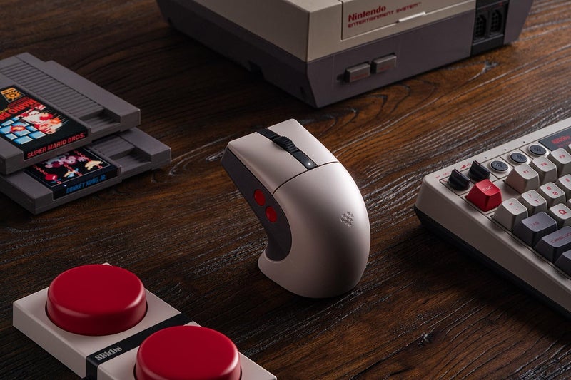 8Bitdo Retro R8 Mouse with Charging Dock, PAW 3395 Optical Sensor DPI 26,000, Wireless Mouse with 4K Polling Rate, Programmable Buttons, and Kailh Sword GM X Micro Switches - N Edition - Image 4